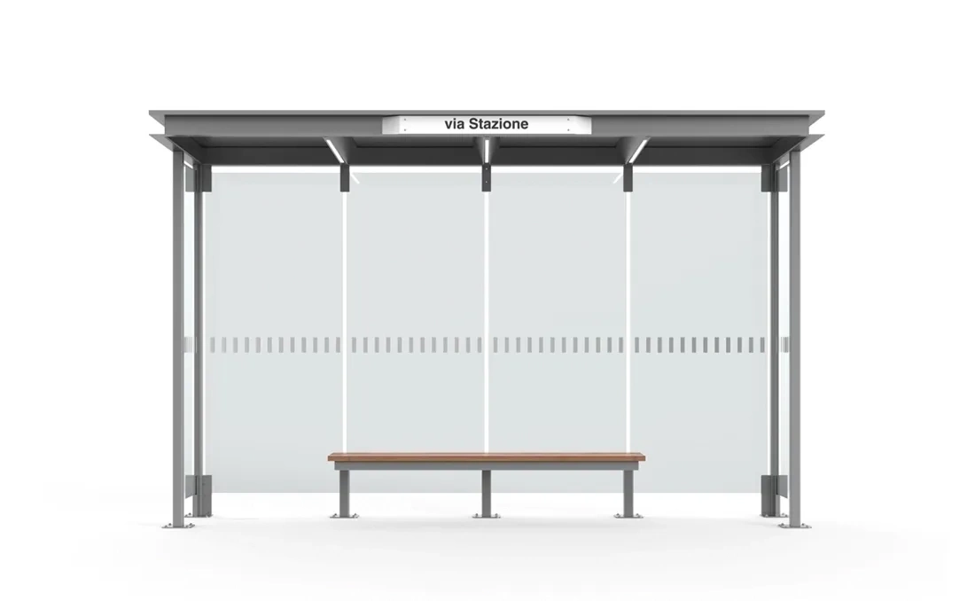 Marquesinas de mobiliario urbano para espacios públicos.